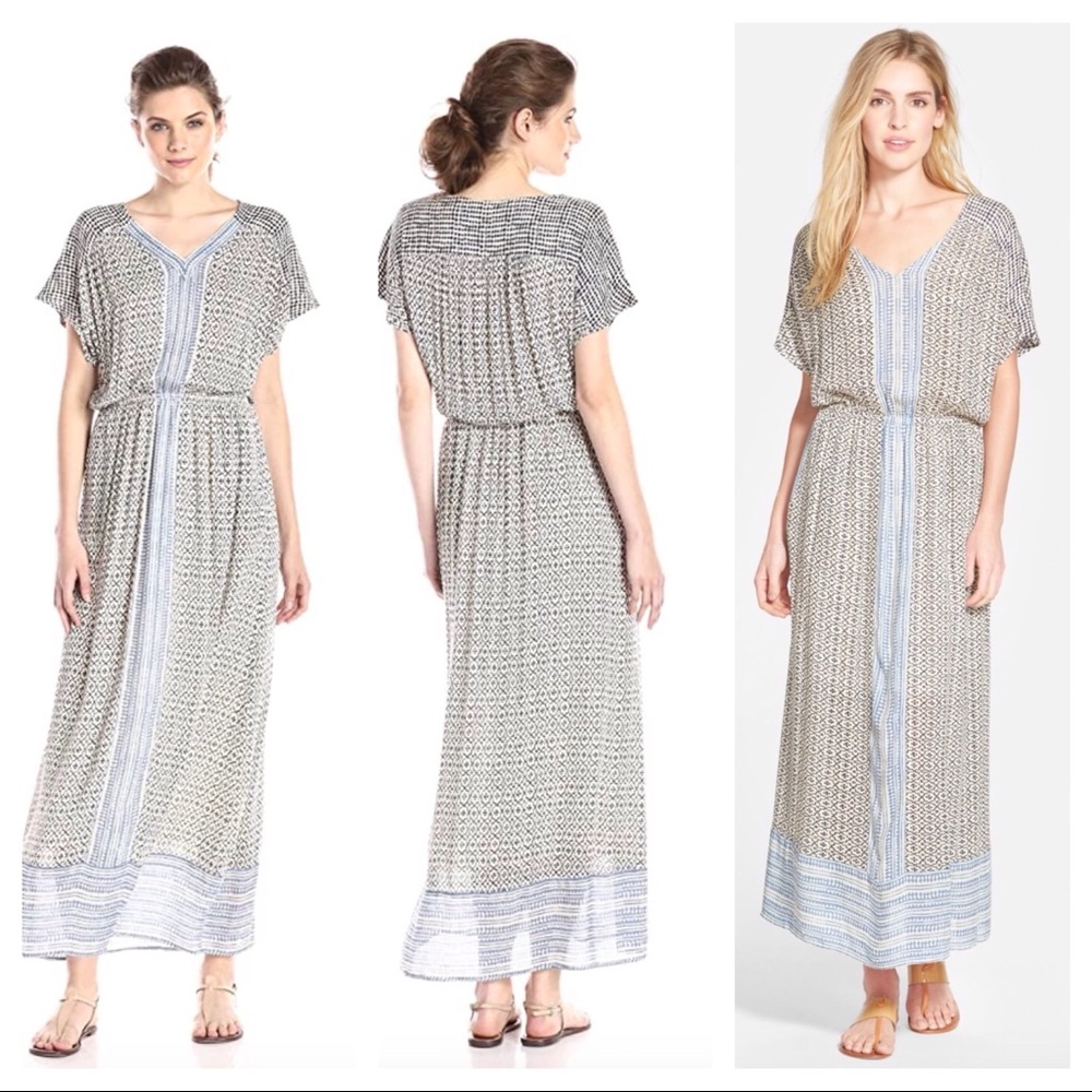 Lucky Brand Turkish Scarf Print Boho Maxi Dress